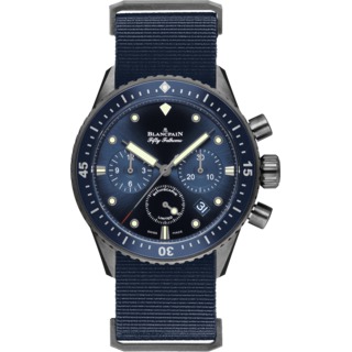 Swiss Luxury Replica Blancpain 50 Fathoms Bathyscaphe Flyback Chronograph Ocean Commitment Ceramized Titanium 5200-0240-NAO A Replica Watch